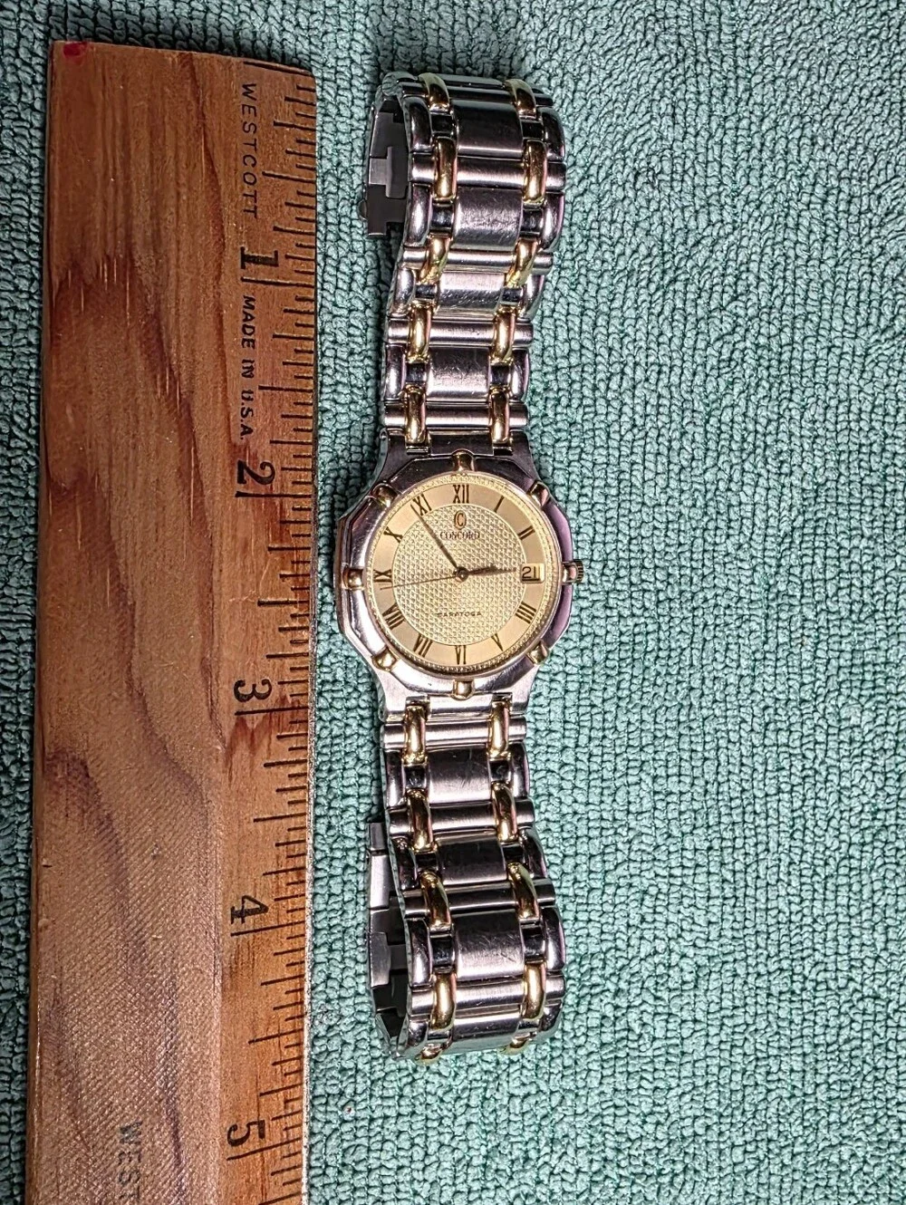 Concord Saratoga Two-Tone, Gold Dial Ladies Watch With Boxes and Papers